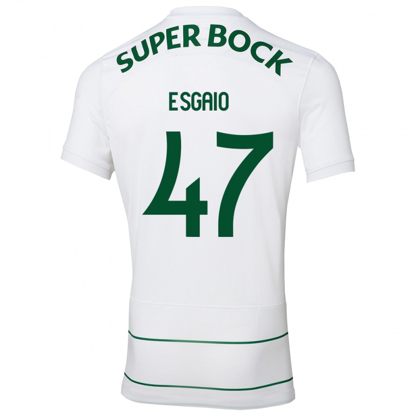 Heren Ricardo Esgaio #47 Wit Uitshirt Uittenue 2023/24 T-Shirt België