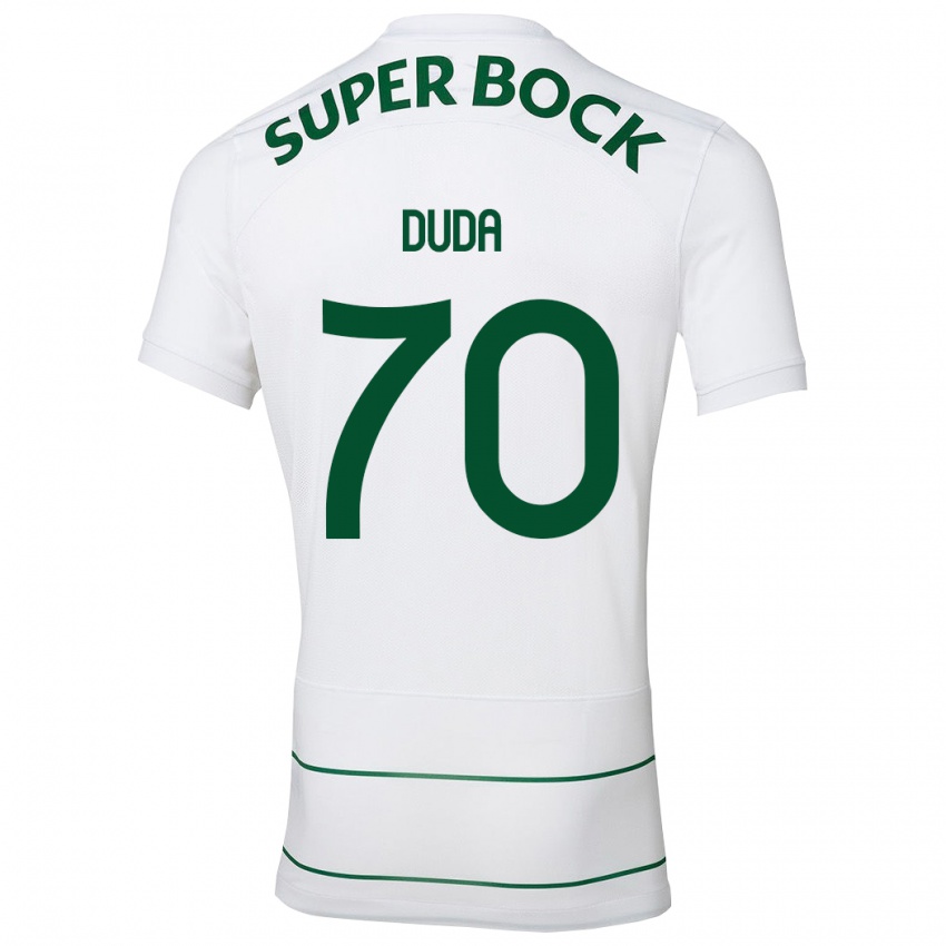 Herren Dudá #70 Weiß Auswärtstrikot Trikot 2023/24 T-Shirt Belgien
