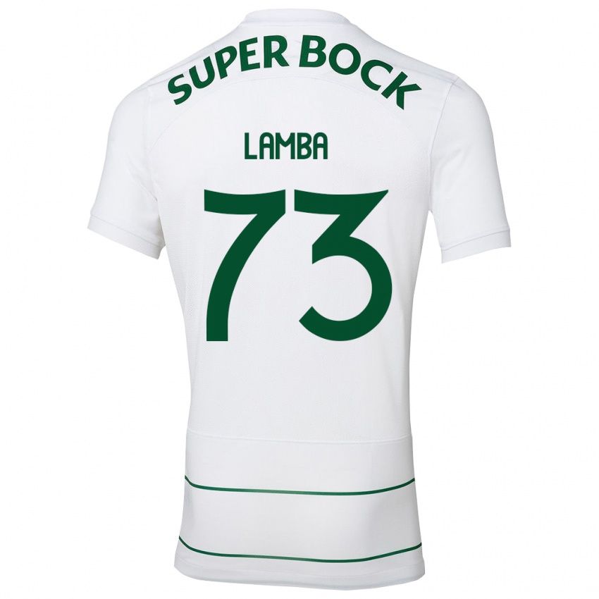 Herren Chico Lamba #73 Weiß Auswärtstrikot Trikot 2023/24 T-Shirt Belgien