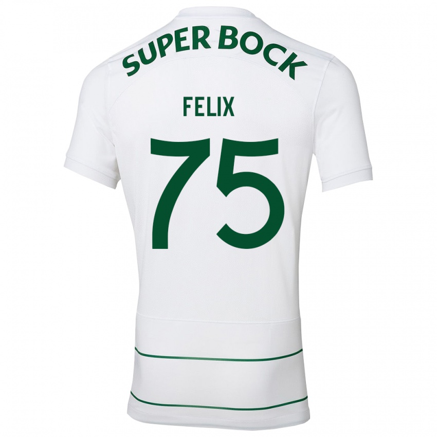 Heren Vando Félix #75 Wit Uitshirt Uittenue 2023/24 T-Shirt België