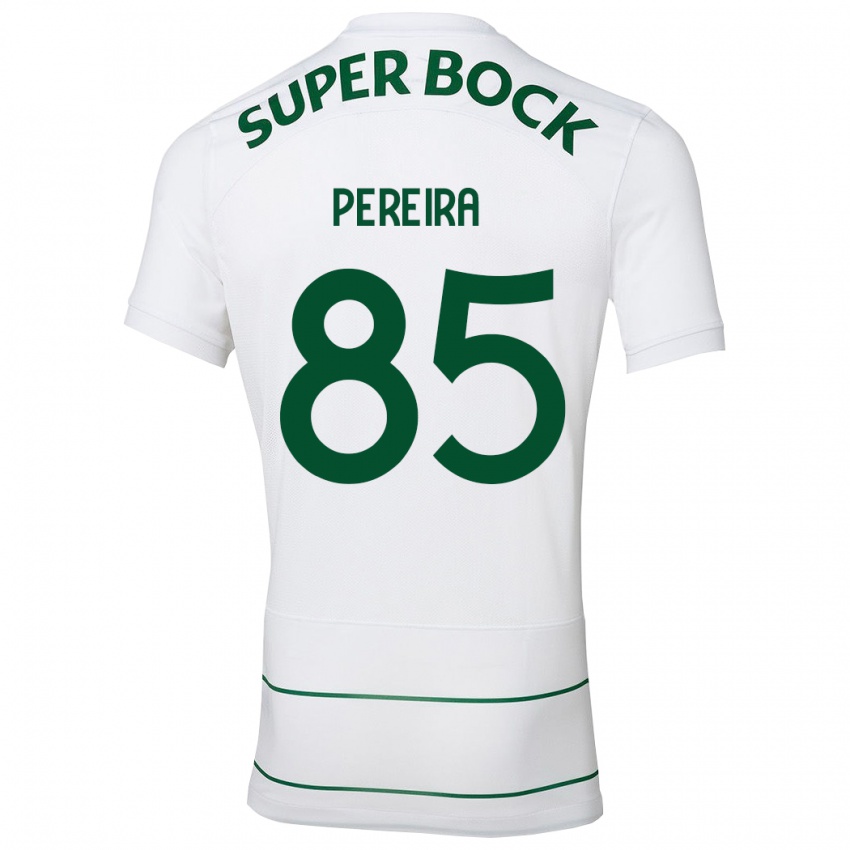 Herren João Pereira #85 Weiß Auswärtstrikot Trikot 2023/24 T-Shirt Belgien