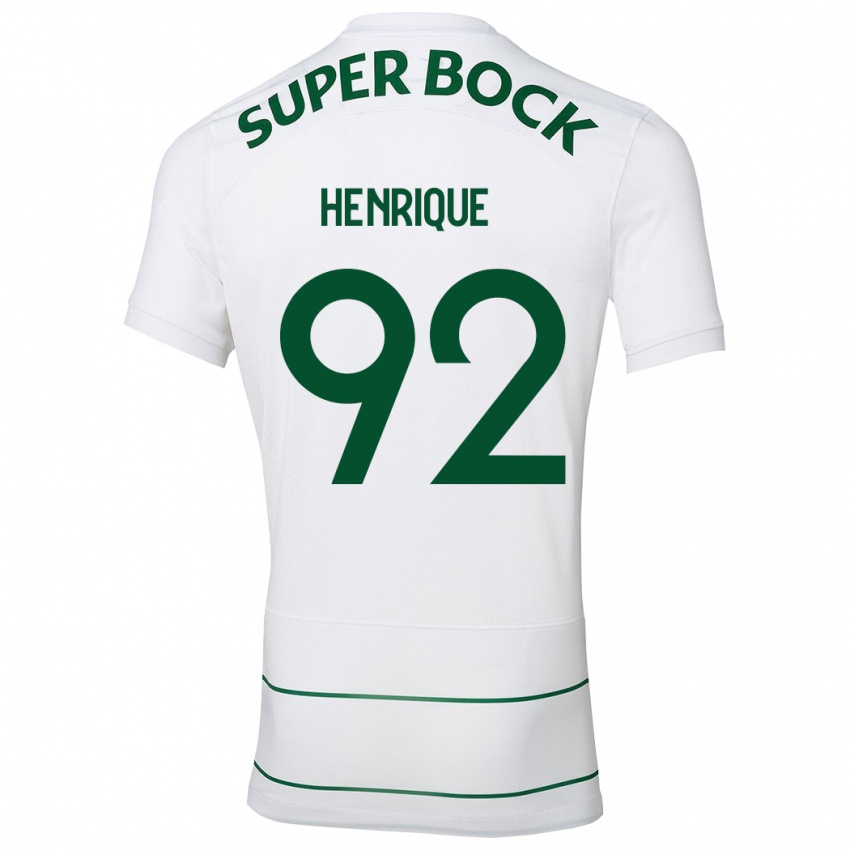 Herren Eduardo Henrique #92 Weiß Auswärtstrikot Trikot 2023/24 T-Shirt Belgien