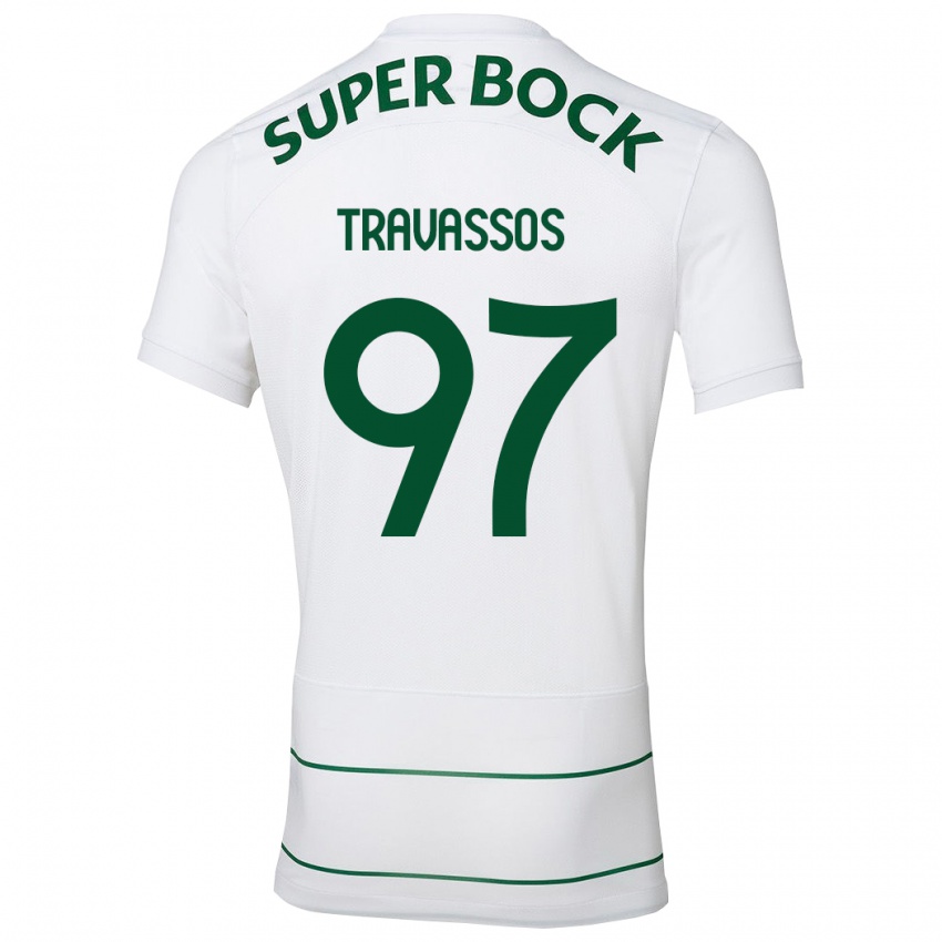 Herren Travassos #97 Weiß Auswärtstrikot Trikot 2023/24 T-Shirt Belgien