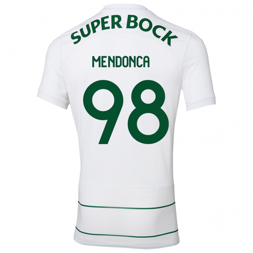 Herren Manuel Mendonça #98 Weiß Auswärtstrikot Trikot 2023/24 T-Shirt Belgien