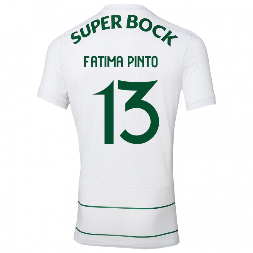 Herren Fátima Alexandra Figueira Pinto #13 Weiß Auswärtstrikot Trikot 2023/24 T-Shirt Belgien