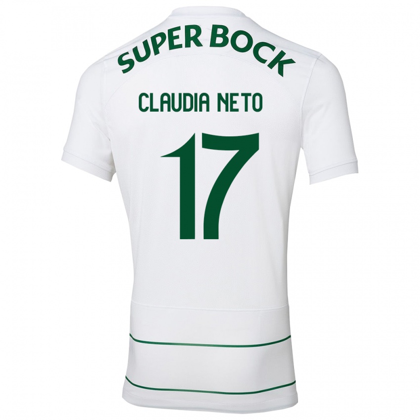 Herren Cláudia Teresa Pires Neto #17 Weiß Auswärtstrikot Trikot 2023/24 T-Shirt Belgien