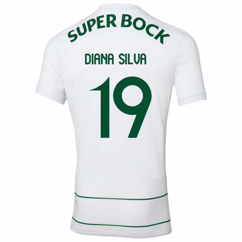 Herren Diana Micaela Abreu De Sousa E Silva #19 Weiß Auswärtstrikot Trikot 2023/24 T-Shirt Belgien