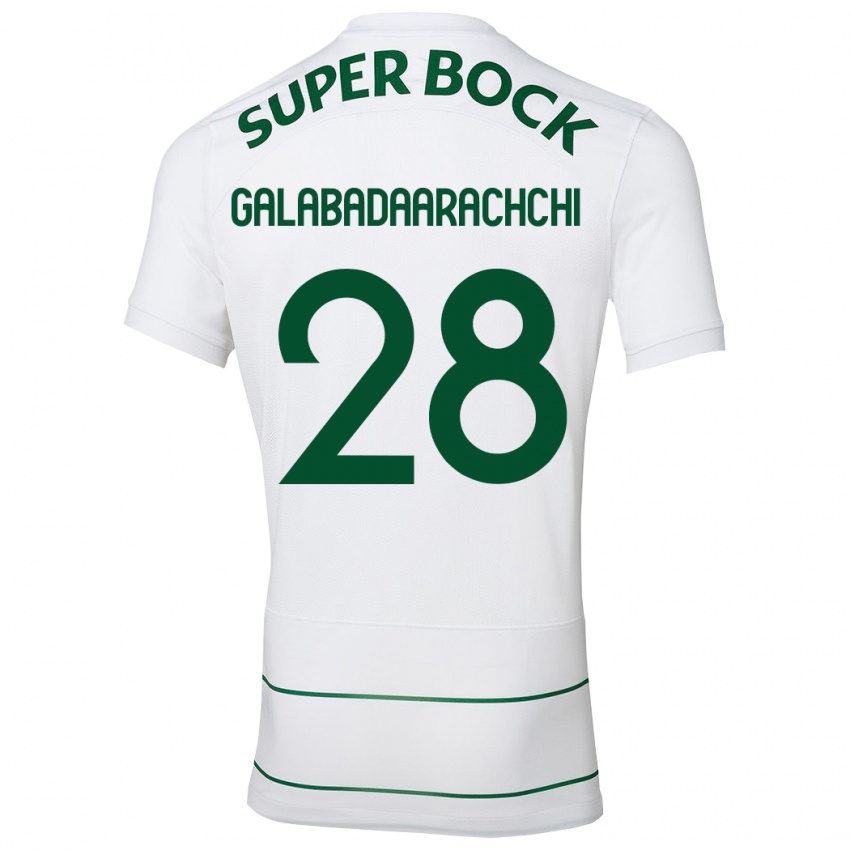 Heren Jacinta Galabadaarachchi #28 Wit Uitshirt Uittenue 2023/24 T-Shirt België