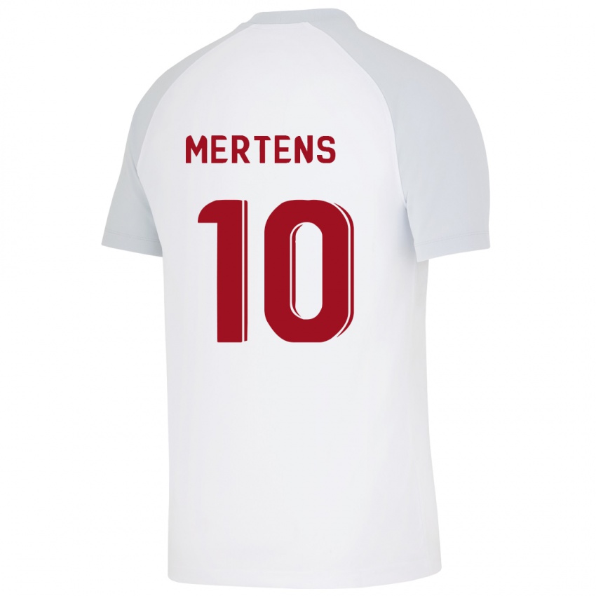 Herren Dries Mertens #10 Weiß Auswärtstrikot Trikot 2023/24 T-Shirt Belgien