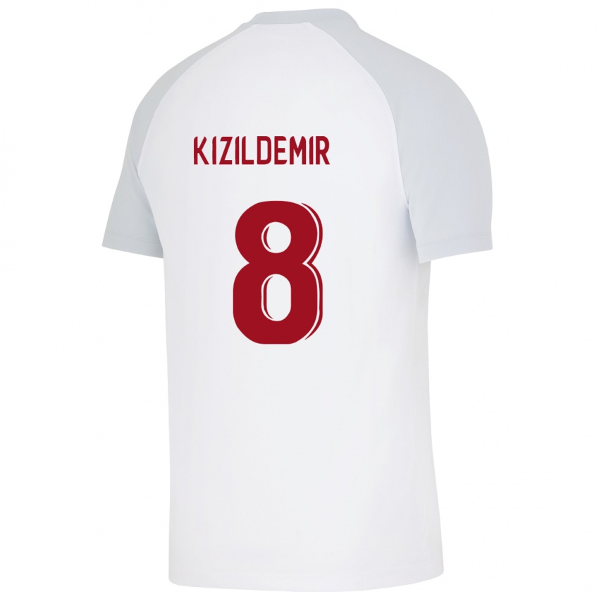 Herren Berk Kizildemir #8 Weiß Auswärtstrikot Trikot 2023/24 T-Shirt Belgien