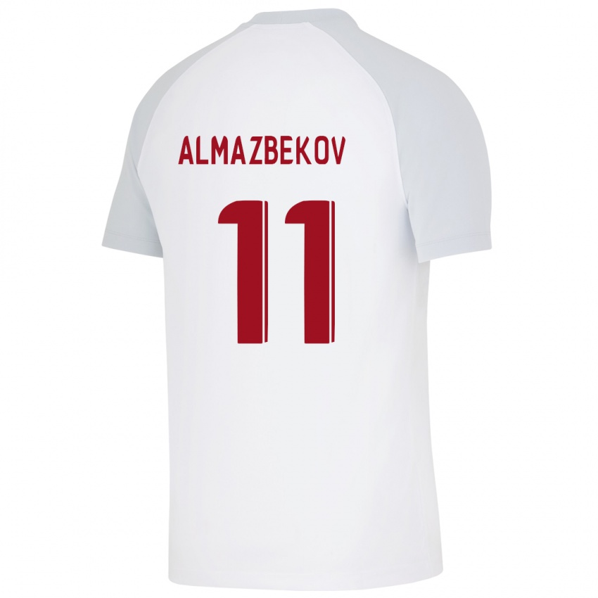 Herren Beknaz Almazbekov #11 Weiß Auswärtstrikot Trikot 2023/24 T-Shirt Belgien