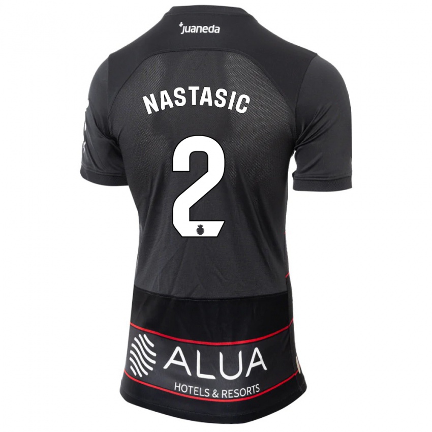 Herren Matija Nastasic #2 Schwarz Auswärtstrikot Trikot 2023/24 T-Shirt Belgien