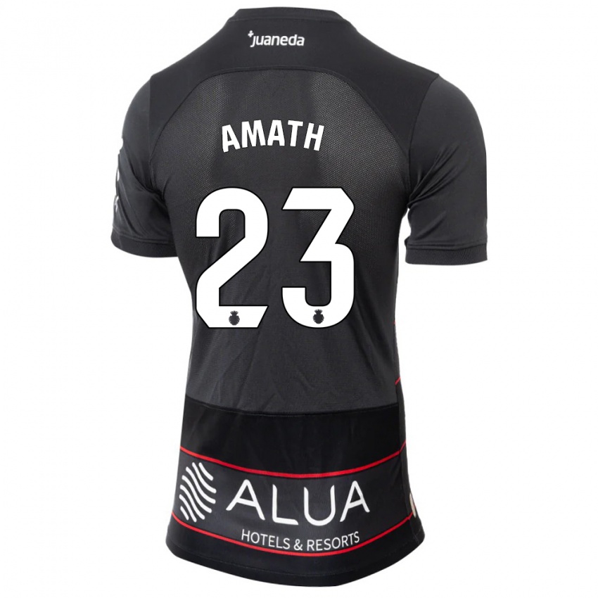Herren Amath Ndiaye #23 Schwarz Auswärtstrikot Trikot 2023/24 T-Shirt Belgien