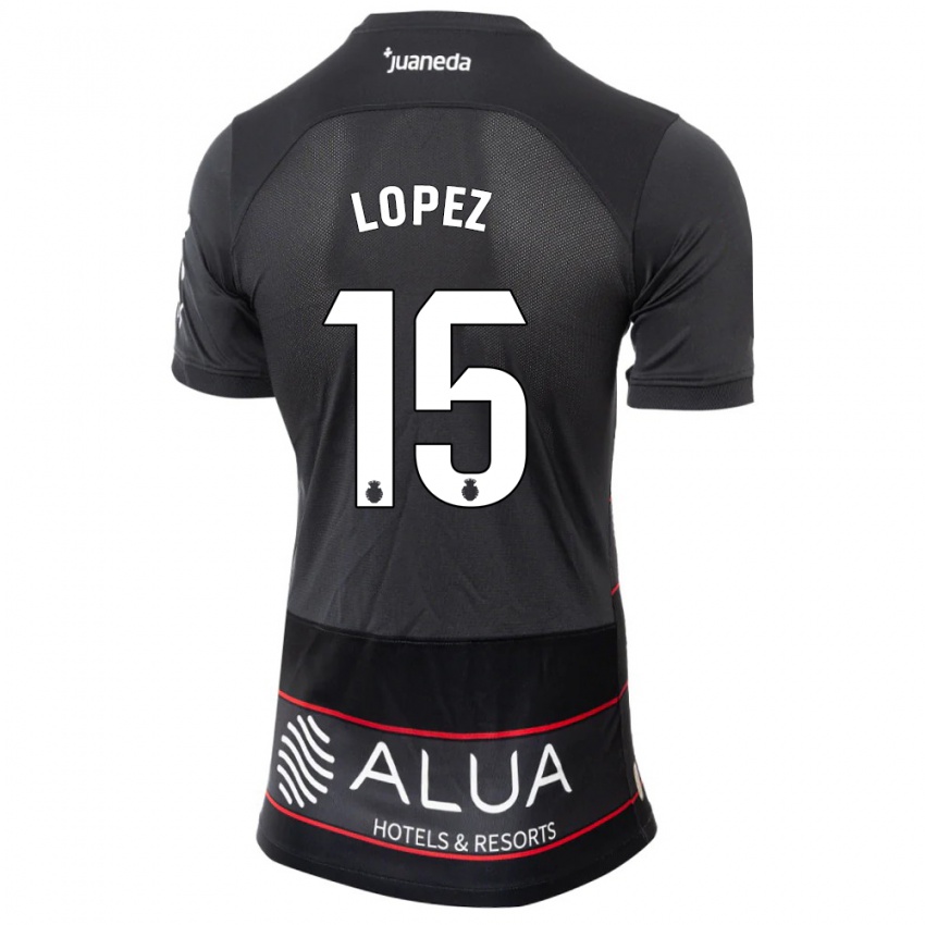 Herren Marc López #15 Schwarz Auswärtstrikot Trikot 2023/24 T-Shirt Belgien