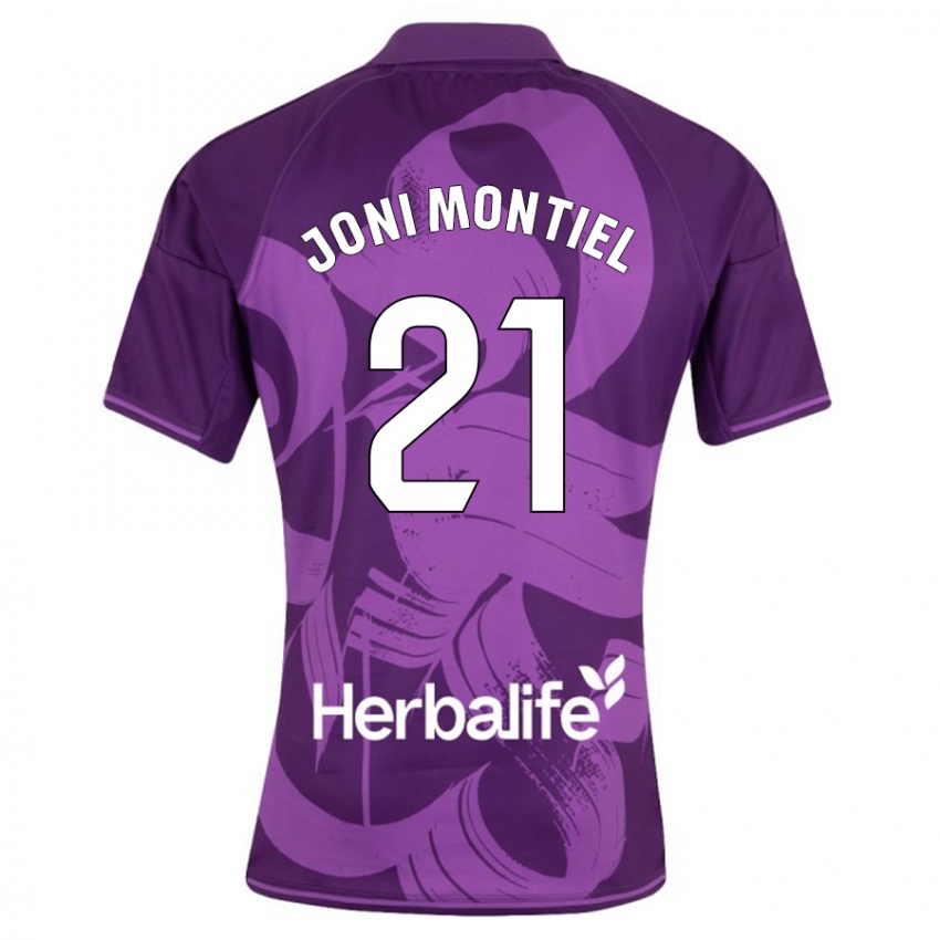 Herren Joni Montiel #21 Violett Auswärtstrikot Trikot 2023/24 T-Shirt Belgien