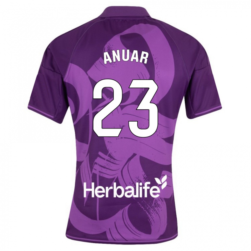 Herren Anuar #23 Violett Auswärtstrikot Trikot 2023/24 T-Shirt Belgien