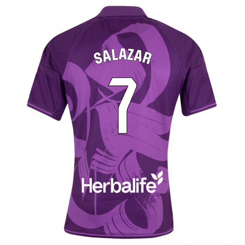 Herren Israel Salazar #7 Violett Auswärtstrikot Trikot 2023/24 T-Shirt Belgien