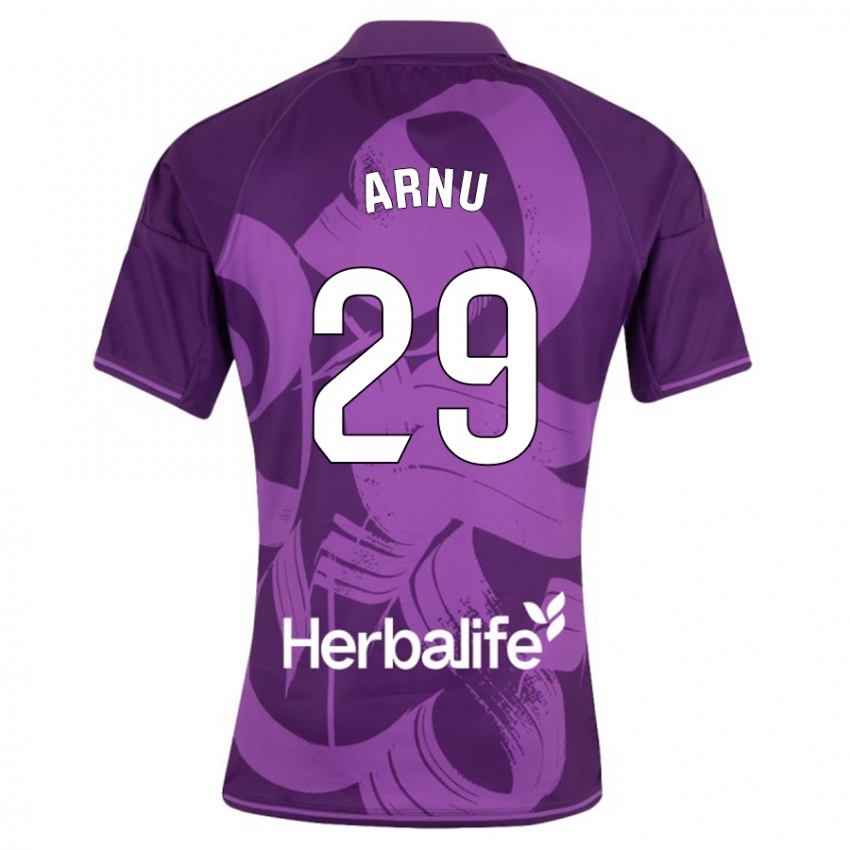 Herren Adrián Arnu #29 Violett Auswärtstrikot Trikot 2023/24 T-Shirt Belgien