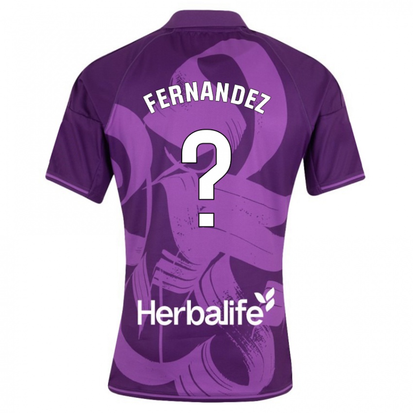 Herren Samu Fernández #0 Violett Auswärtstrikot Trikot 2023/24 T-Shirt Belgien