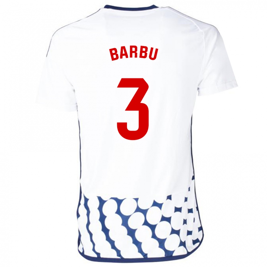 Herren Álex Barbu #3 Weiß Auswärtstrikot Trikot 2023/24 T-Shirt Belgien
