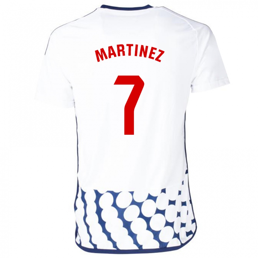 Herren Gabri Martínez #7 Weiß Auswärtstrikot Trikot 2023/24 T-Shirt Belgien