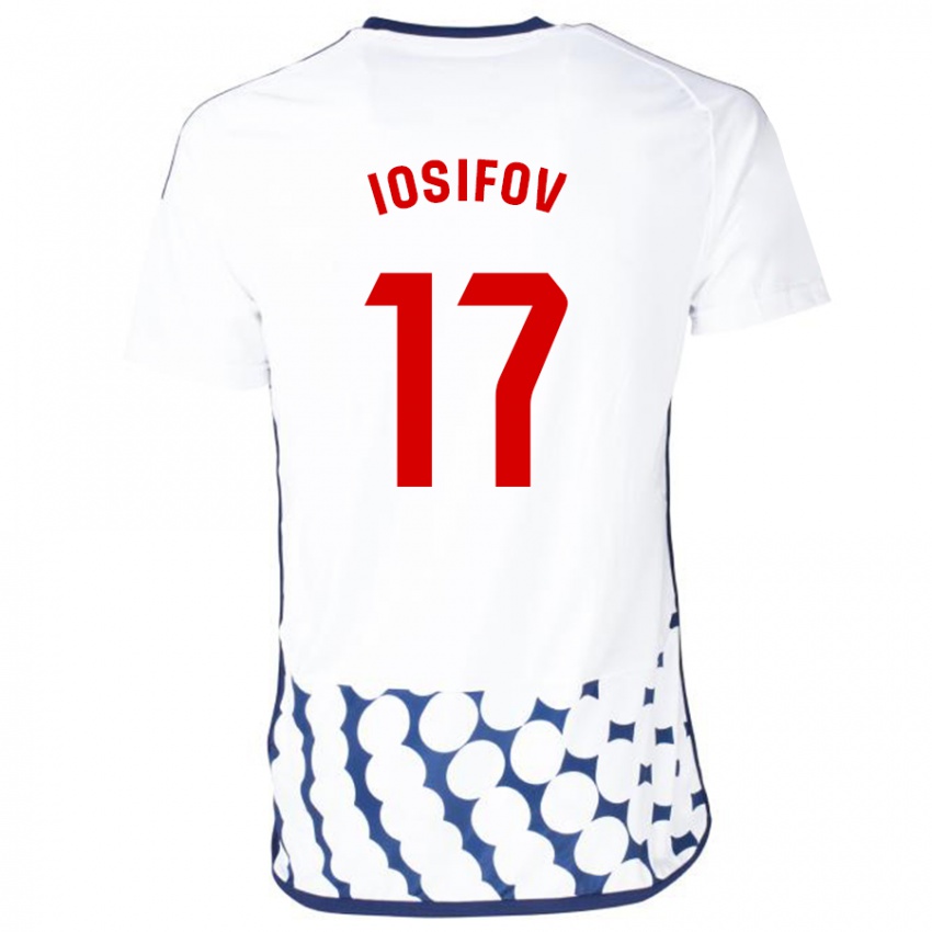 Herren Nikita Iosifov #17 Weiß Auswärtstrikot Trikot 2023/24 T-Shirt Belgien