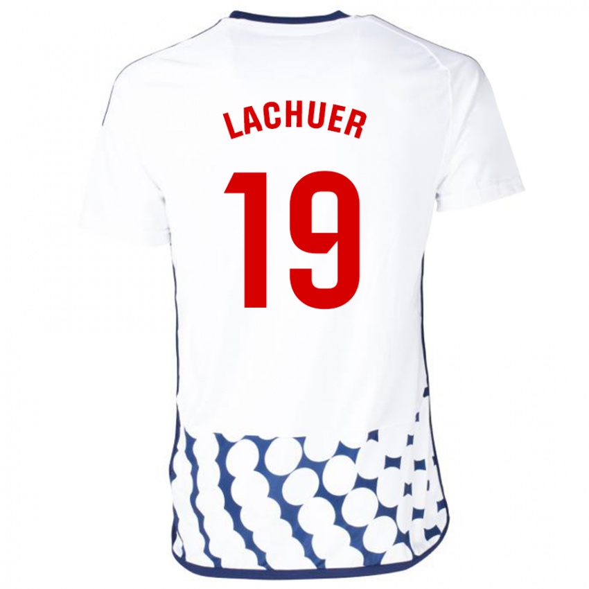 Herren Mathis Lachuer #19 Weiß Auswärtstrikot Trikot 2023/24 T-Shirt Belgien