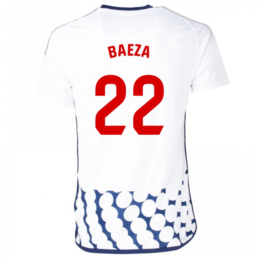 Herren Miguel Baeza #22 Weiß Auswärtstrikot Trikot 2023/24 T-Shirt Belgien