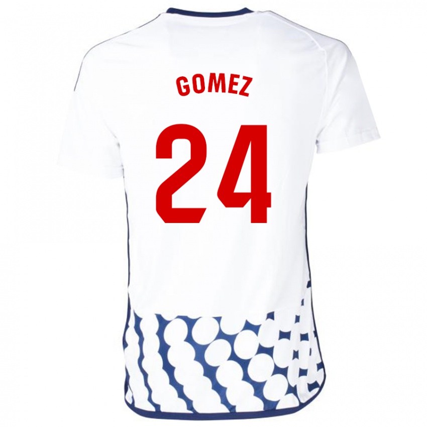 Herren Jonathan Gómez #24 Weiß Auswärtstrikot Trikot 2023/24 T-Shirt Belgien
