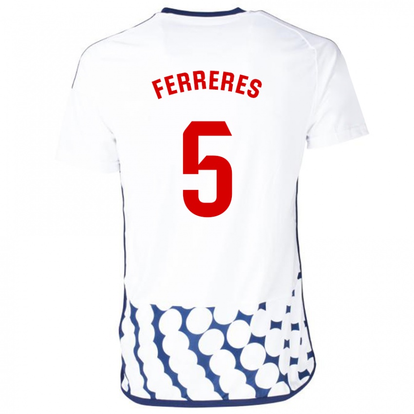 Herren Manolo Ferreres #5 Weiß Auswärtstrikot Trikot 2023/24 T-Shirt Belgien