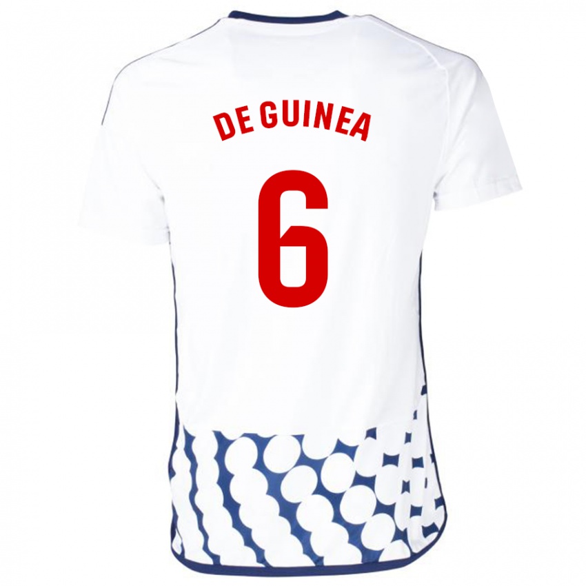 Herren Asier Ortiz De Guinea #6 Weiß Auswärtstrikot Trikot 2023/24 T-Shirt Belgien