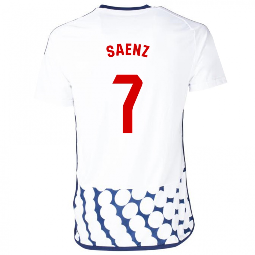 Herren Raúl Sáenz #7 Weiß Auswärtstrikot Trikot 2023/24 T-Shirt Belgien