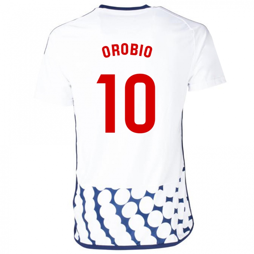Herren Ekhiotz Orobio #10 Weiß Auswärtstrikot Trikot 2023/24 T-Shirt Belgien