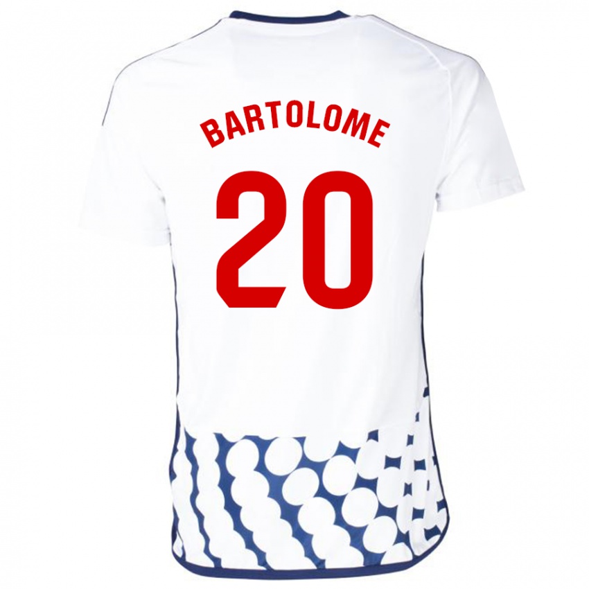 Herren Diego Bartolomé #20 Weiß Auswärtstrikot Trikot 2023/24 T-Shirt Belgien