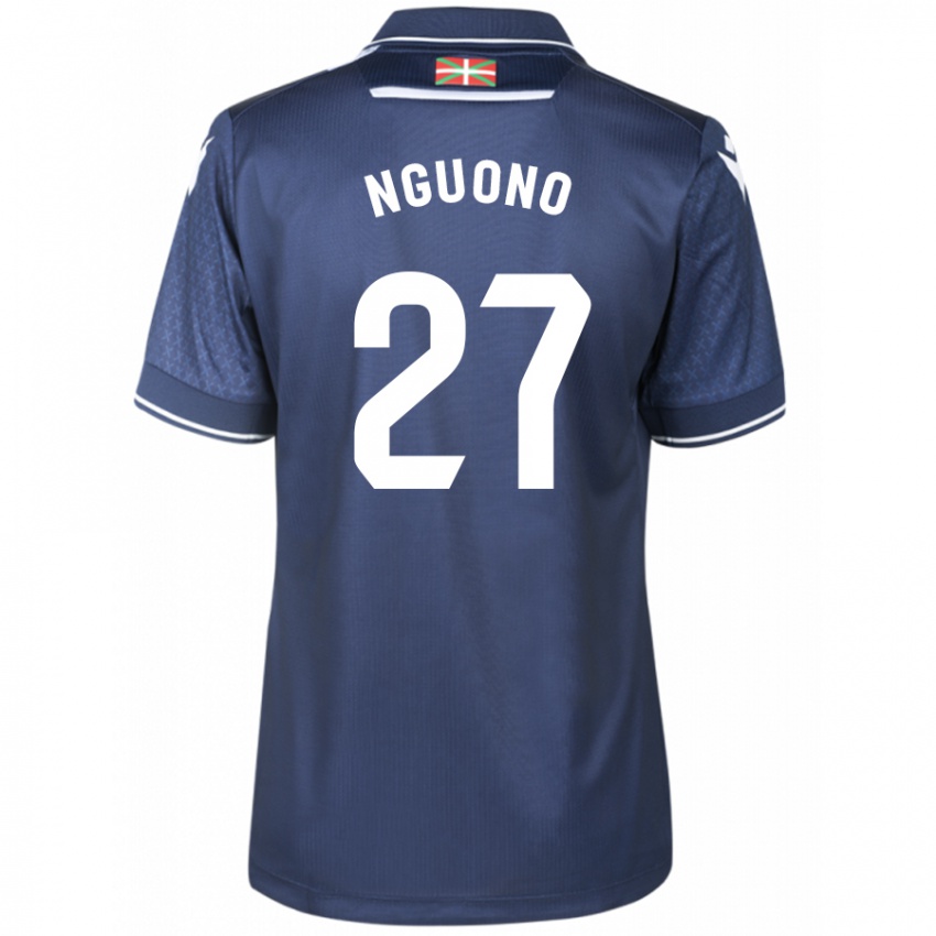 Herren Job Nguono #27 Marine Auswärtstrikot Trikot 2023/24 T-Shirt Belgien