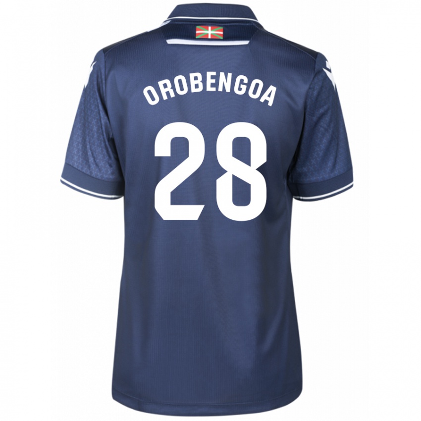 Herren Ekain Orobengoa #28 Marine Auswärtstrikot Trikot 2023/24 T-Shirt Belgien