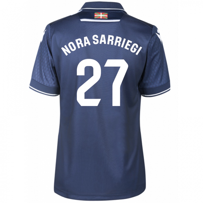 Herren Nora Sarriegi Galdos #27 Marine Auswärtstrikot Trikot 2023/24 T-Shirt Belgien