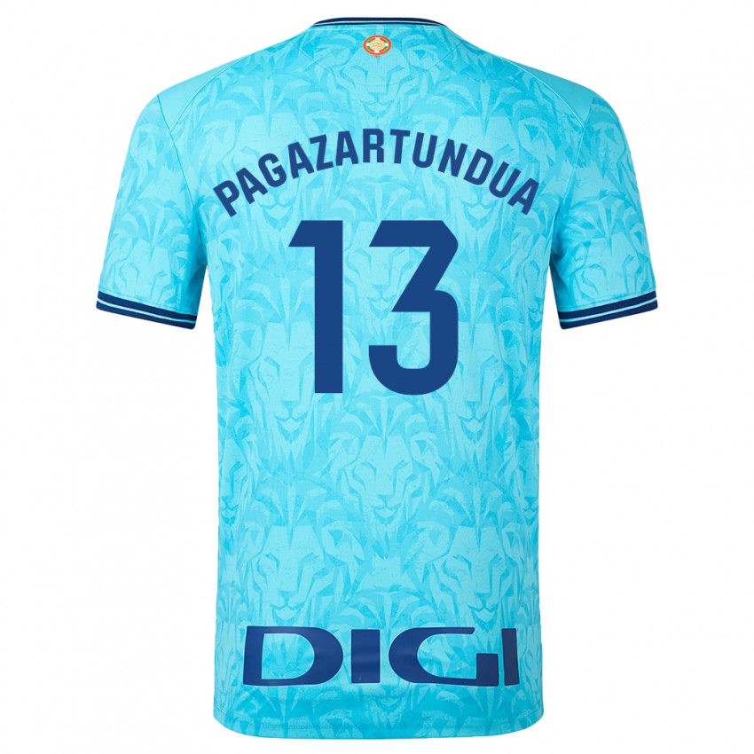 Herren Iker Pagazartundua #13 Himmelblau Auswärtstrikot Trikot 2023/24 T-Shirt Belgien