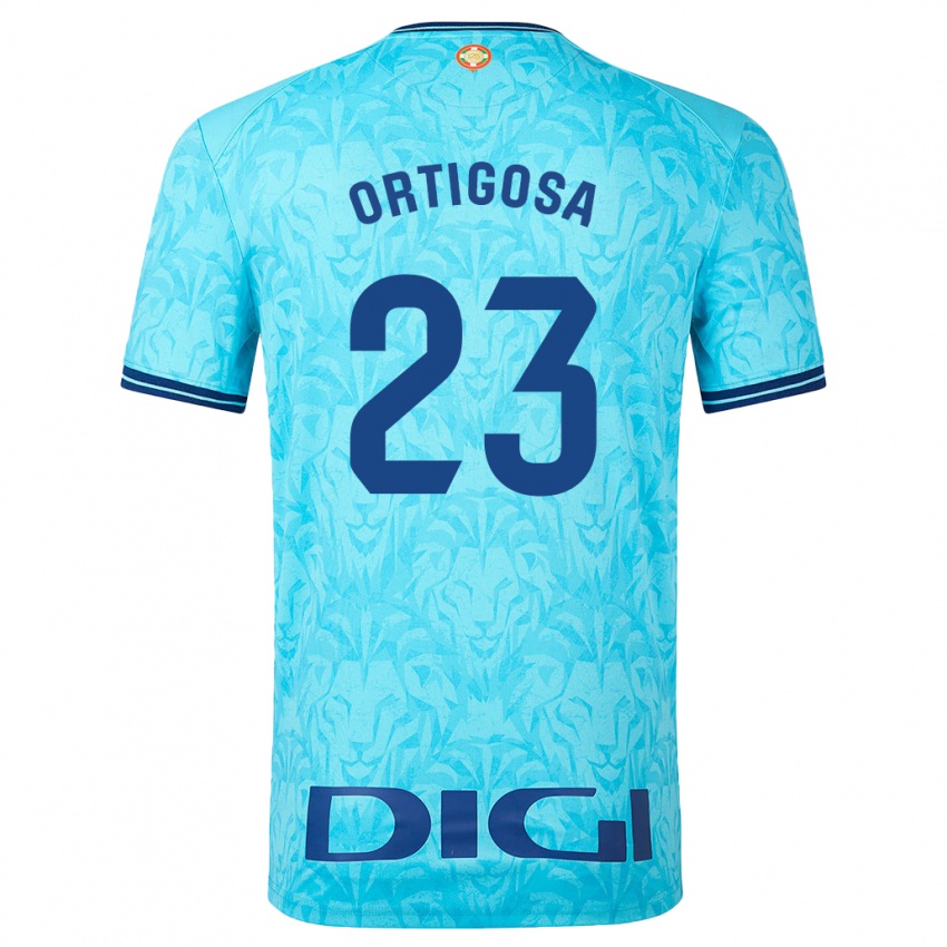 Herren Aritz Ortigosa #23 Himmelblau Auswärtstrikot Trikot 2023/24 T-Shirt Belgien