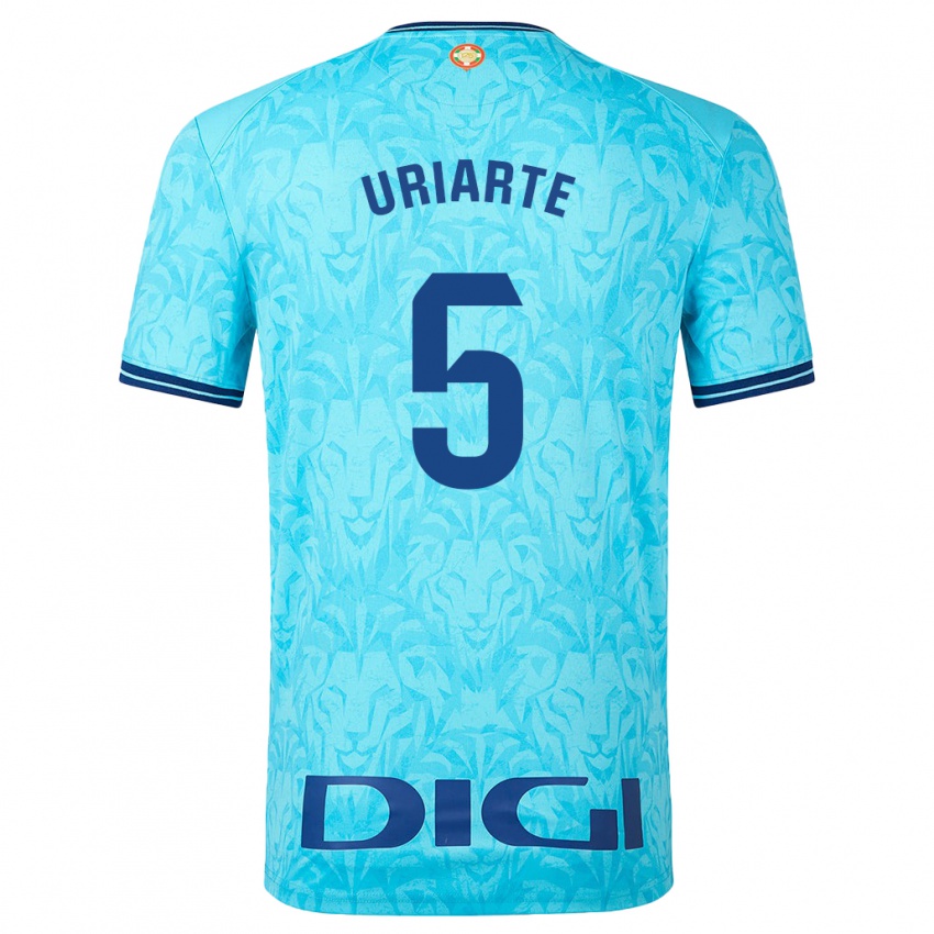 Homme Maillot Naroa Uriarte Urazurrutia #5 Bleu Ciel Tenues Extérieur 2023/24 T-Shirt Belgique