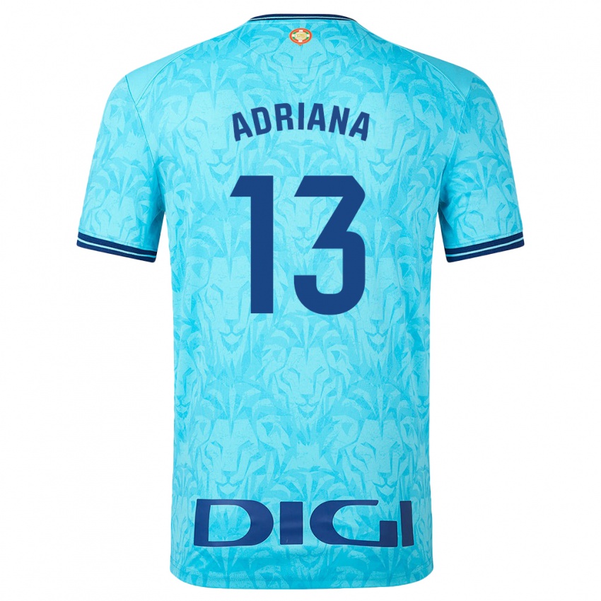 Herren Adriana Nanclares Romero #13 Himmelblau Auswärtstrikot Trikot 2023/24 T-Shirt Belgien