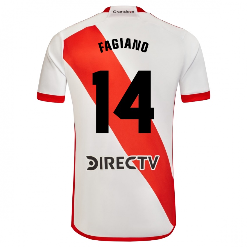 Dames Paloma Fagiano #14 Wit Rood Thuisshirt Thuistenue 2023/24 T-Shirt België