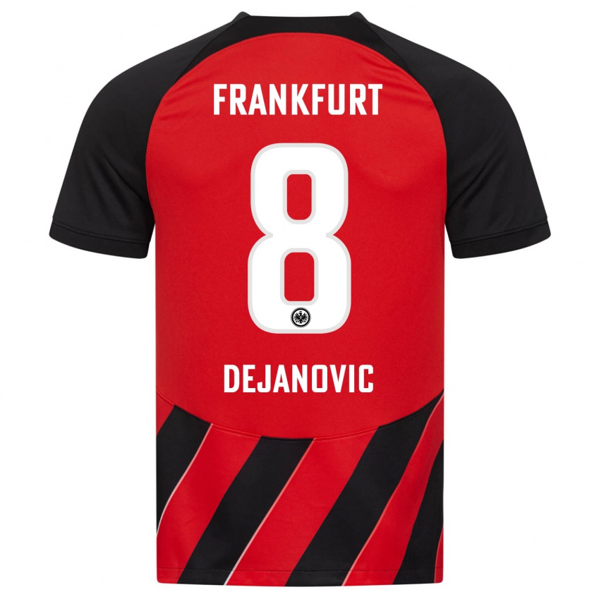 Dames Daniel Dejanovic #8 Rood Zwart Thuisshirt Thuistenue 2023/24 T-Shirt België