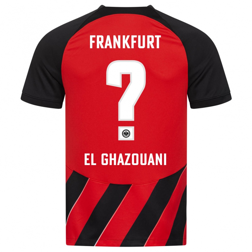 Dames Mohamed El Ghazouani #0 Rood Zwart Thuisshirt Thuistenue 2023/24 T-Shirt België