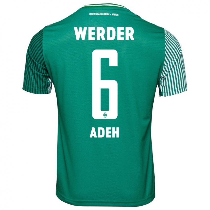 Damen Wesley Adeh #6 Grün Heimtrikot Trikot 2023/24 T-Shirt Belgien