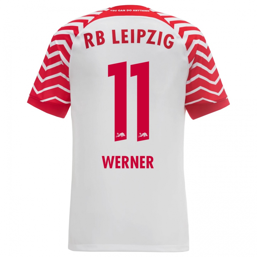 Dames Timo Werner #11 Wit Thuisshirt Thuistenue 2023/24 T-Shirt België