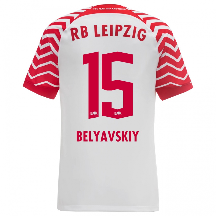 Damen David Belyavskiy #15 Weiß Heimtrikot Trikot 2023/24 T-Shirt Belgien