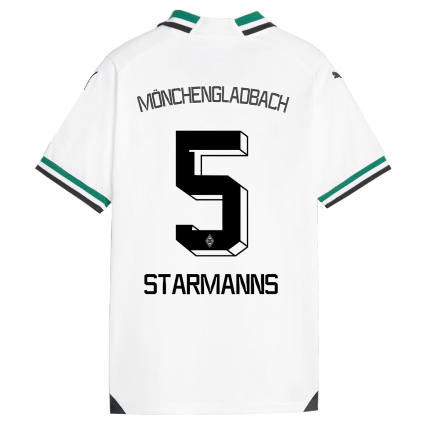 Damen Sandra Starmanns #5 Weiß Grün Heimtrikot Trikot 2023/24 T-Shirt Belgien
