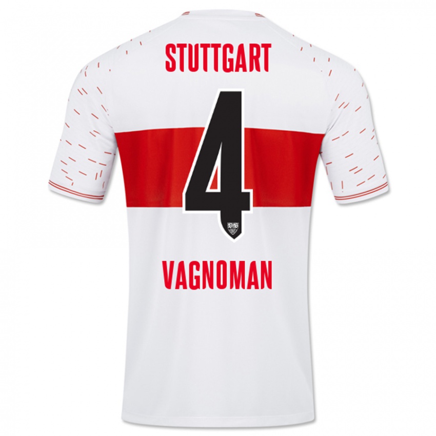Damen Josha Vagnoman #4 Weiß Heimtrikot Trikot 2023/24 T-Shirt Belgien