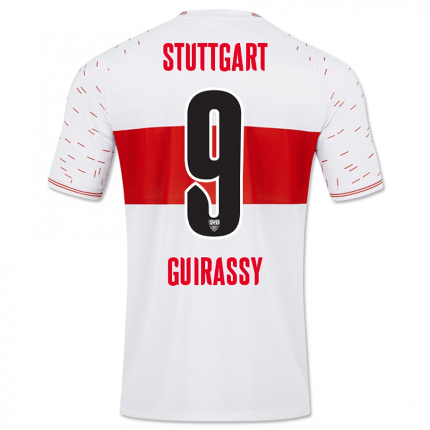 Dames Serhou Guirassy #9 Wit Thuisshirt Thuistenue 2023/24 T-Shirt België